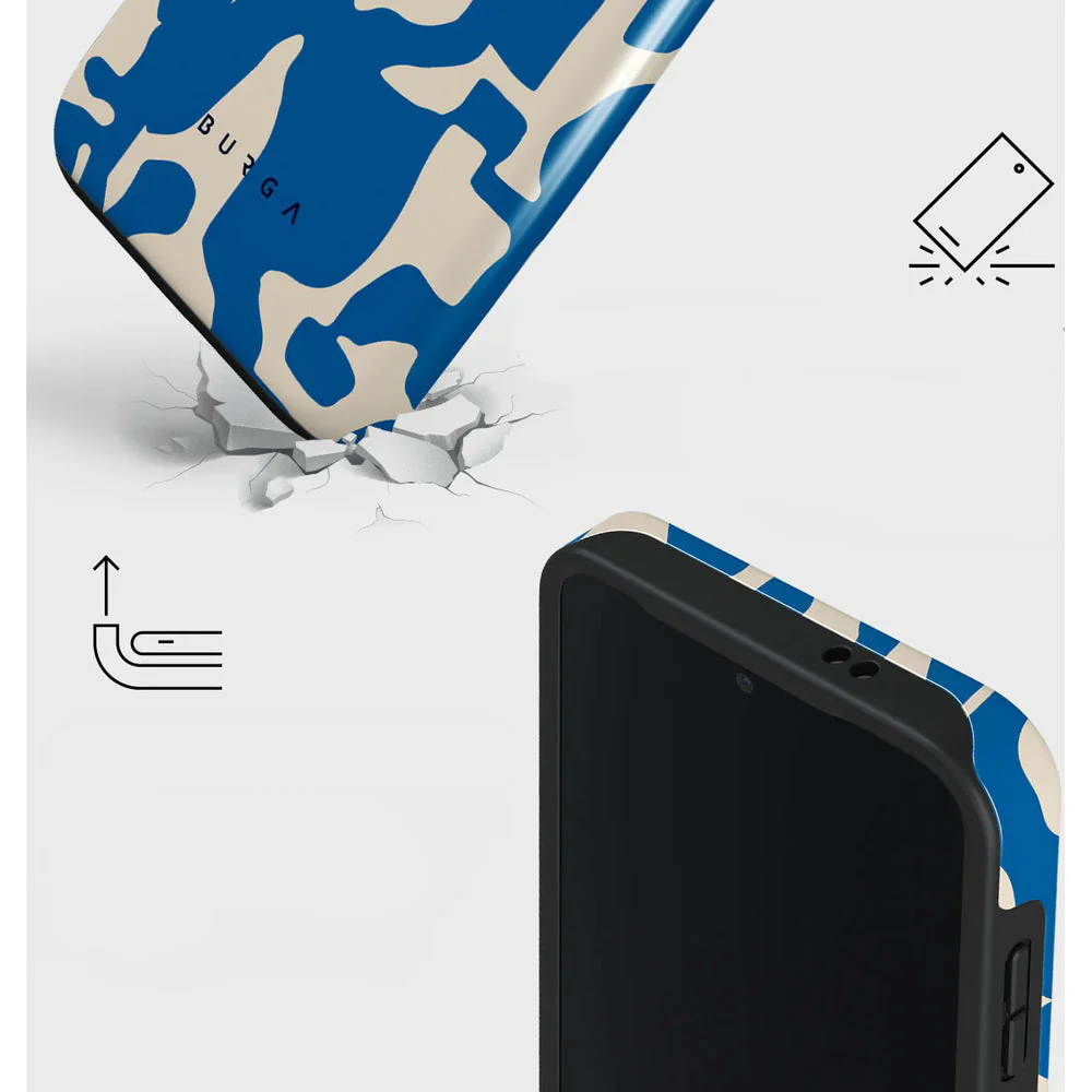 Handyhülle für Galaxy S24, Burga Mirage Tough, Beige und Blau - Image 4