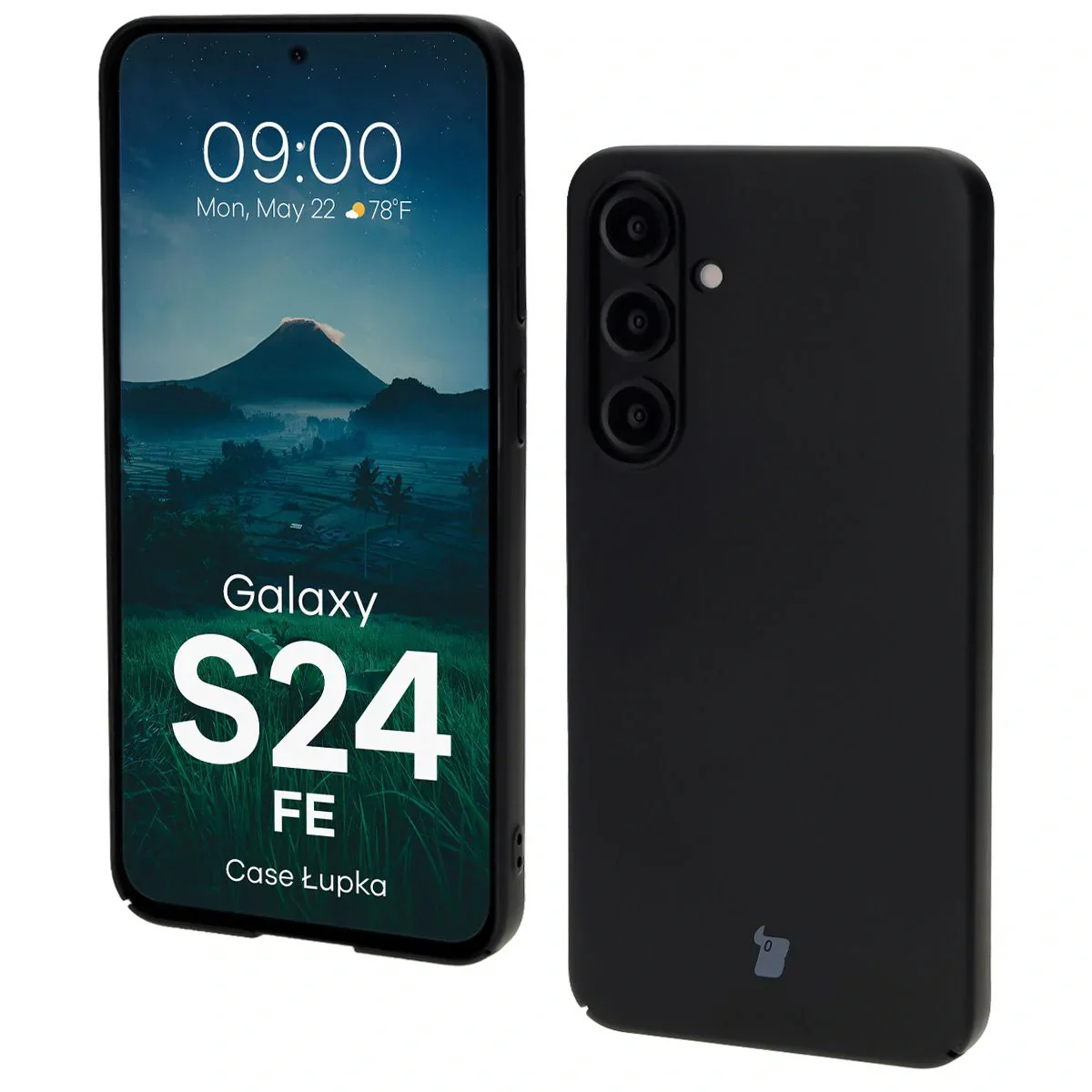Handyhülle für Galaxy S24 FE, Bizon Case Lupka, Schwarz