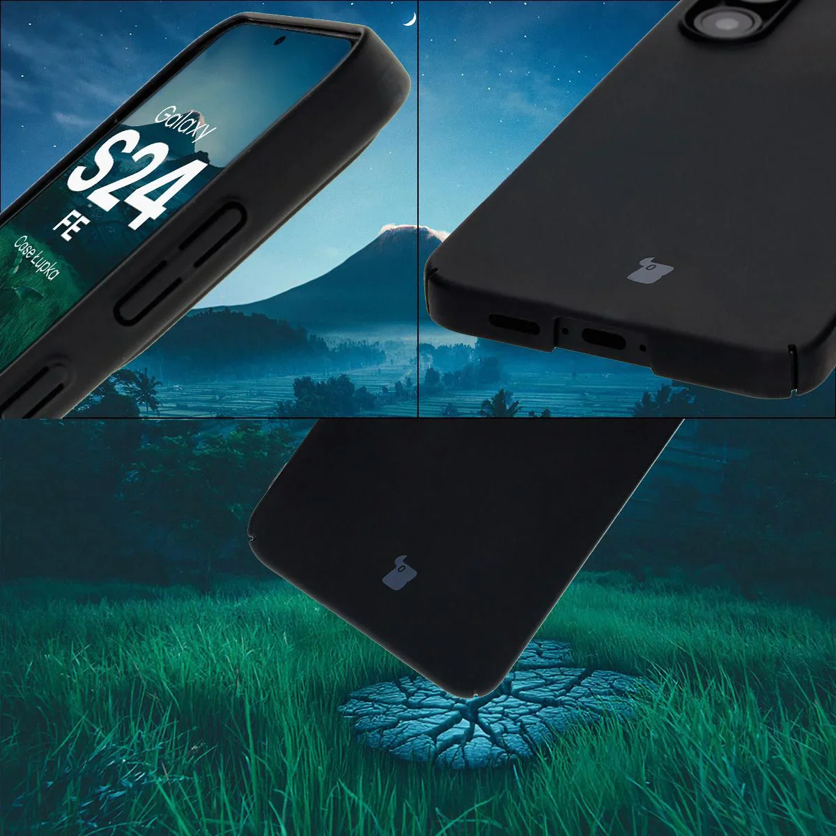 Handyhülle für Galaxy S24 FE, Bizon Case Lupka, Schwarz - Image 5