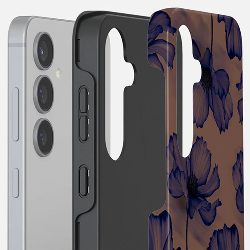 Handyhülle für Galaxy S24 FE, Burga Velvet Night Tough, Braun und Marineblau - Image 4