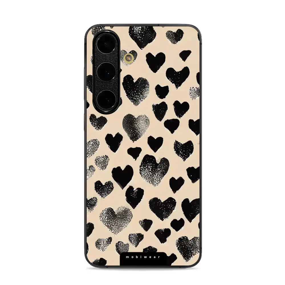 Handyhülle für Galaxy S24 FE, Mobiwear Glossy Case, Beige Liebe