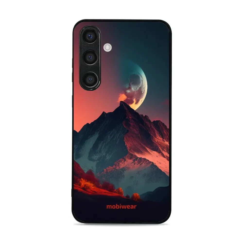 Handyhülle für Galaxy S24 Plus, Mobiwear Glossy Case, Gebirgsdämmerung