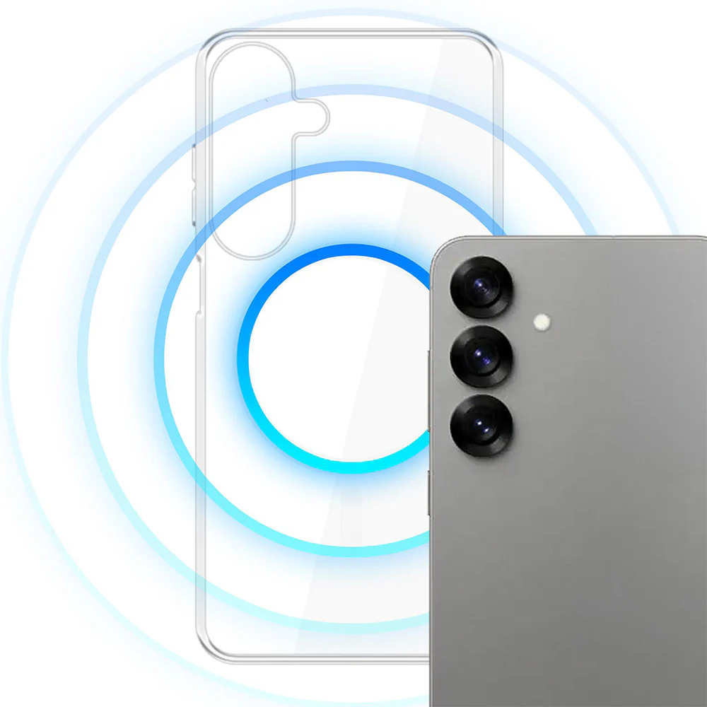 Handyhülle für Galaxy S25, 3mk Clear MagCase mit MagSafe, Transparent-Weiß - Image 7