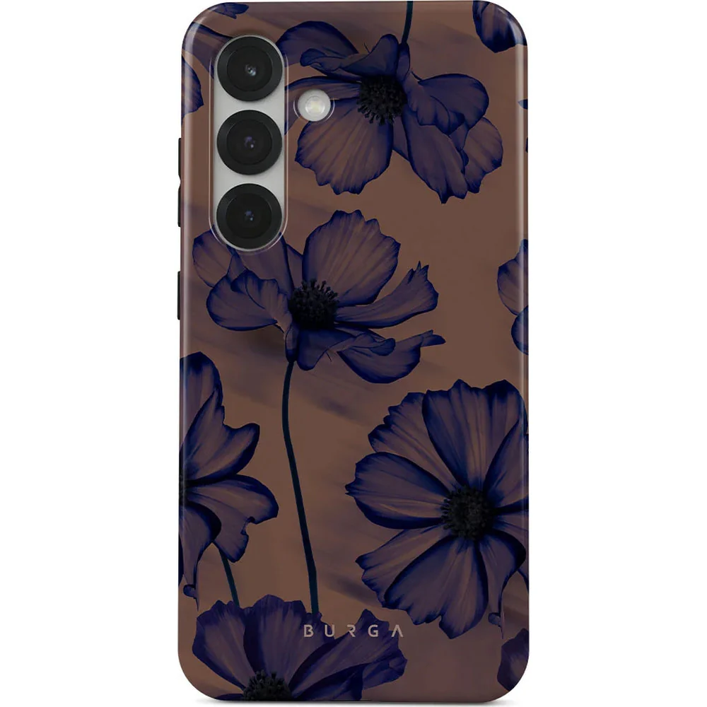 Handyhülle für Galaxy S25, Burga Velvet Night Tough, Braun und marineblau