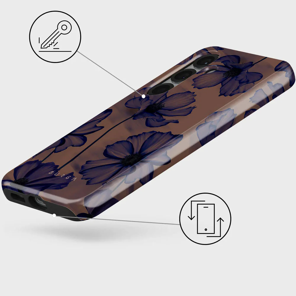 Handyhülle für Galaxy S25, Burga Velvet Night Tough, Braun und marineblau - Image 3