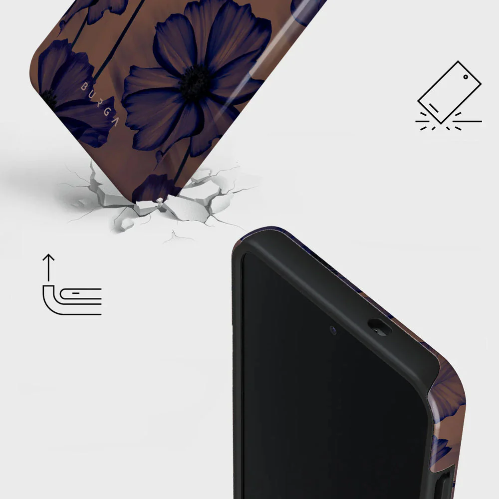 Handyhülle für Galaxy S25, Burga Velvet Night Tough, Braun und marineblau - Image 4