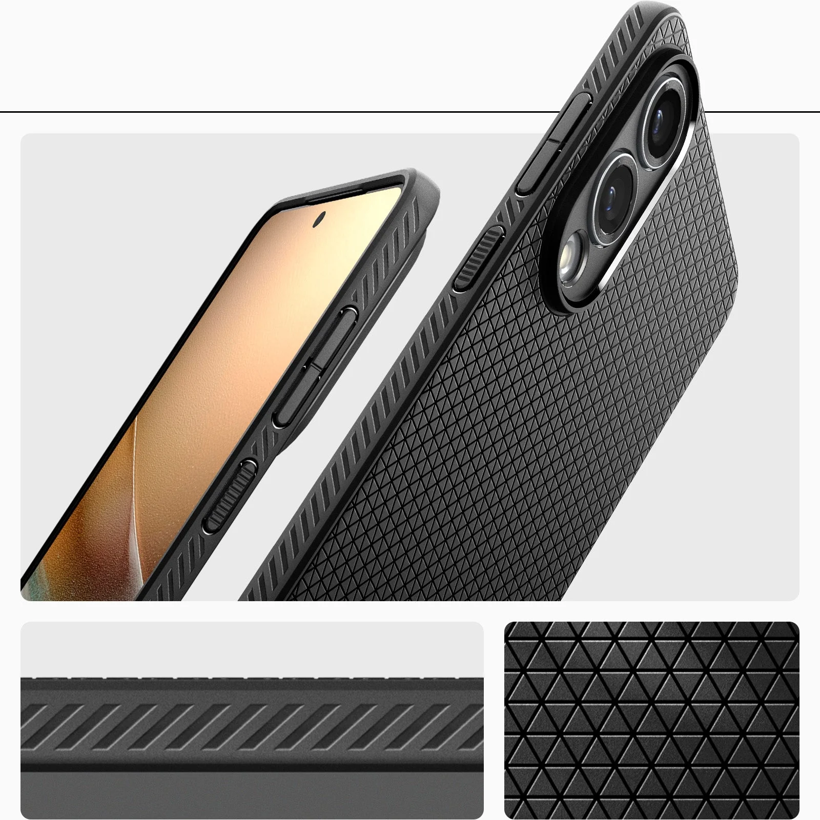 Handyhülle für Galaxy S25 Edge, Spigen Liquid Air, Schwarz - Image 2