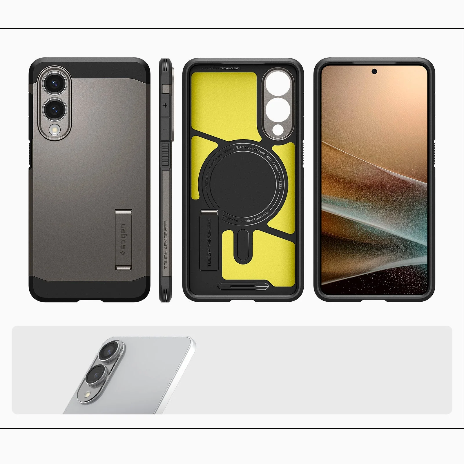Handyhülle für Galaxy S25 Edge, Spigen Tough Armor Mag mit MagSafe, Rotguss - Image 6