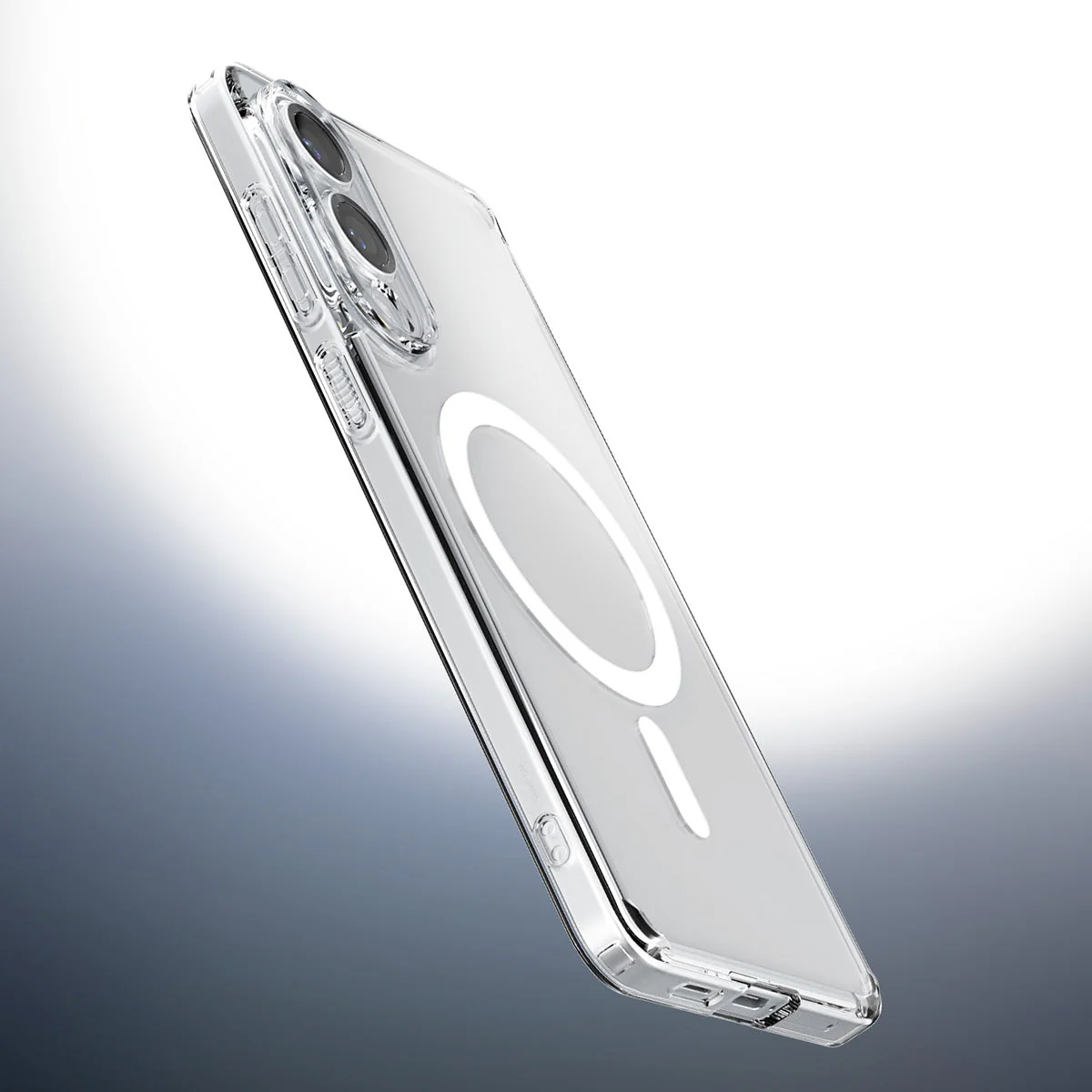 Handyhülle für Galaxy S25 Edge, Spigen Ultra Hybrid Mag mit MagSafe, Transparent-Weiß - Image 3
