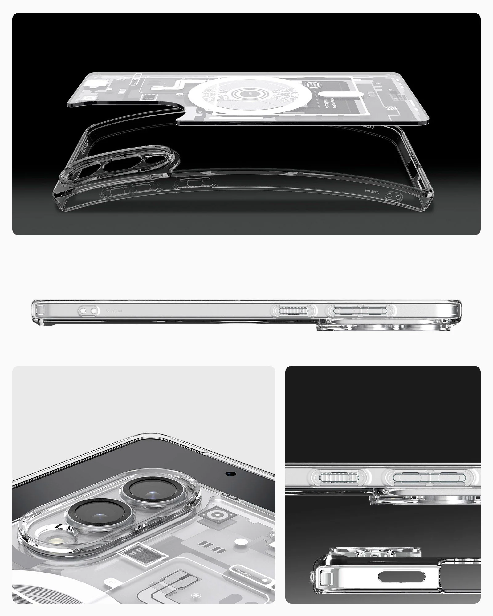 Handyhülle für Galaxy S25 Edge, Spigen Ultra Hybrid Mag mit MagSafe, Weiß-Grau (Zero One) - Image 2
