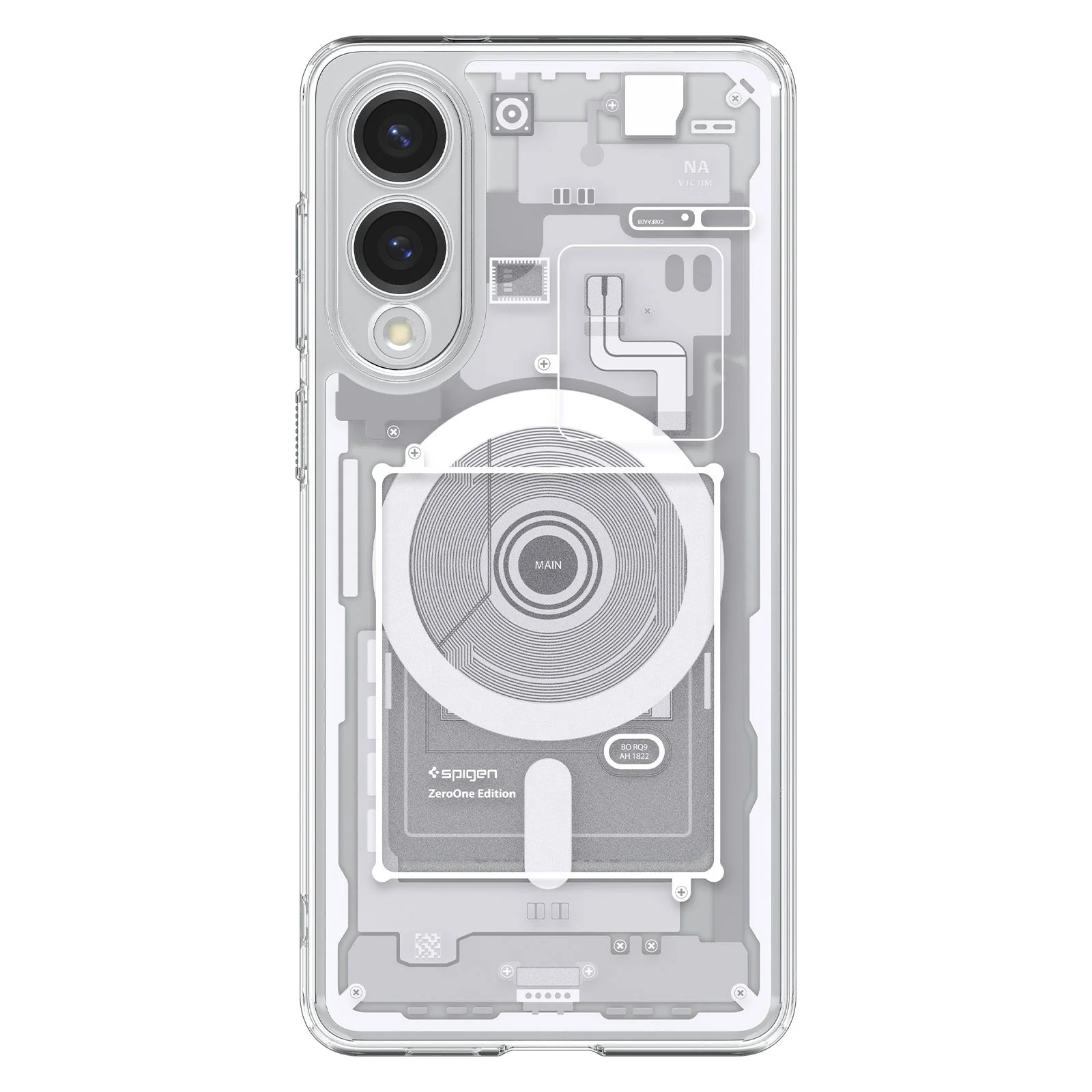 Handyhülle für Galaxy S25 Edge, Spigen Ultra Hybrid Mag mit MagSafe, Weiß-Grau (Zero One) - Image 8