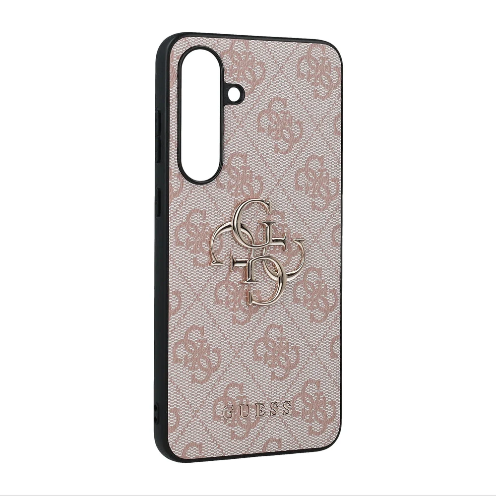 Handyhülle für Galaxy S25 FE, Guess Hardcase 4G Big 4G Classic Logo, Rosa mit Goldenen Elementen - Image 4