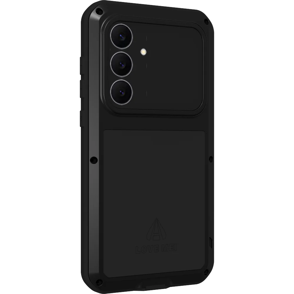Handyhülle für Galaxy S25 FE, Love Mei Powerful mit Glas, Schwarz - Image 11