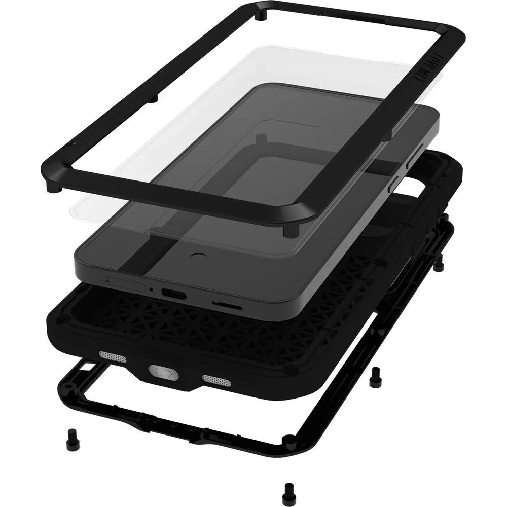 Handyhülle für Galaxy S25 FE, Love Mei Powerful mit Glas, Schwarz - Image 7