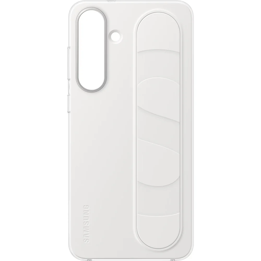 Handyhülle für Galaxy S25 FE, Samsung Silicone Standing Grip Case, Weiß - Image 4