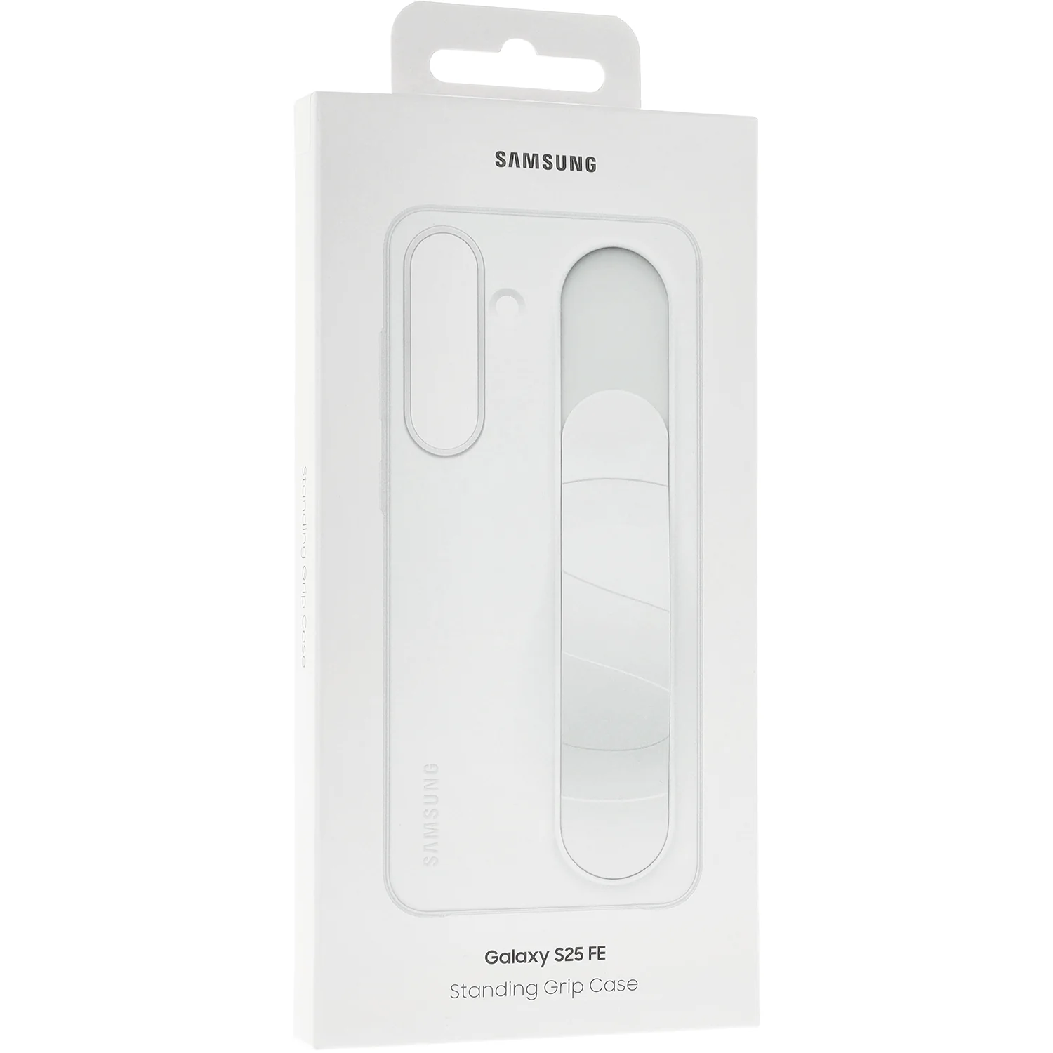 Handyhülle für Galaxy S25 FE, Samsung Silicone Standing Grip Case, Weiß - Image 6