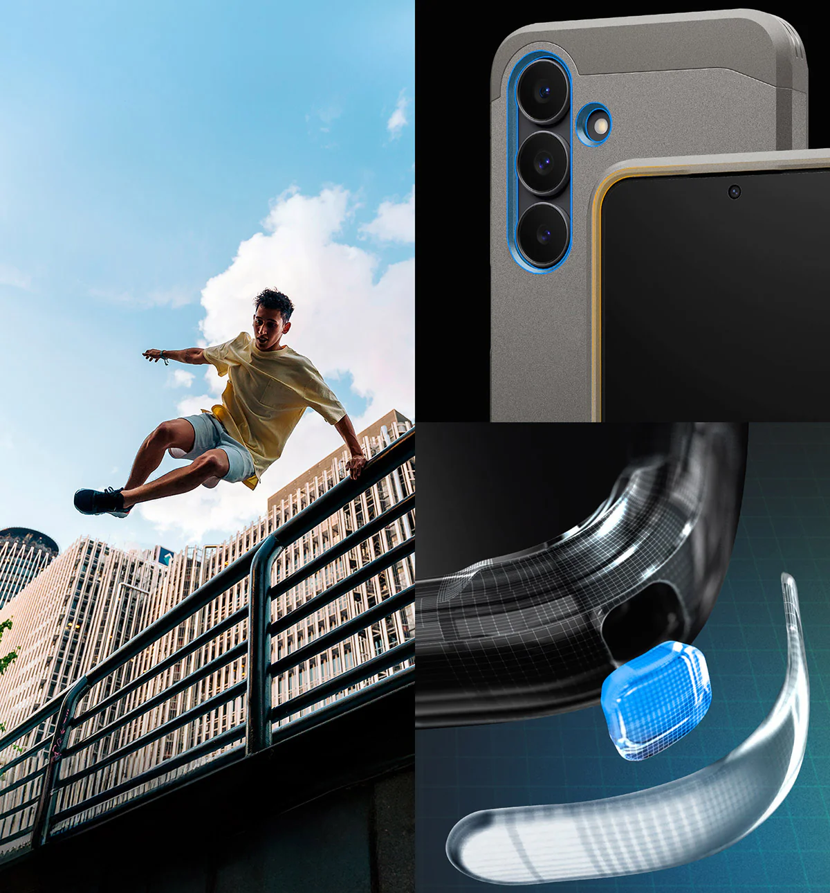 Handyhülle für Galaxy S25 FE, Spigen Tough Armor Mag mit MagSafe, Grau - Image 11