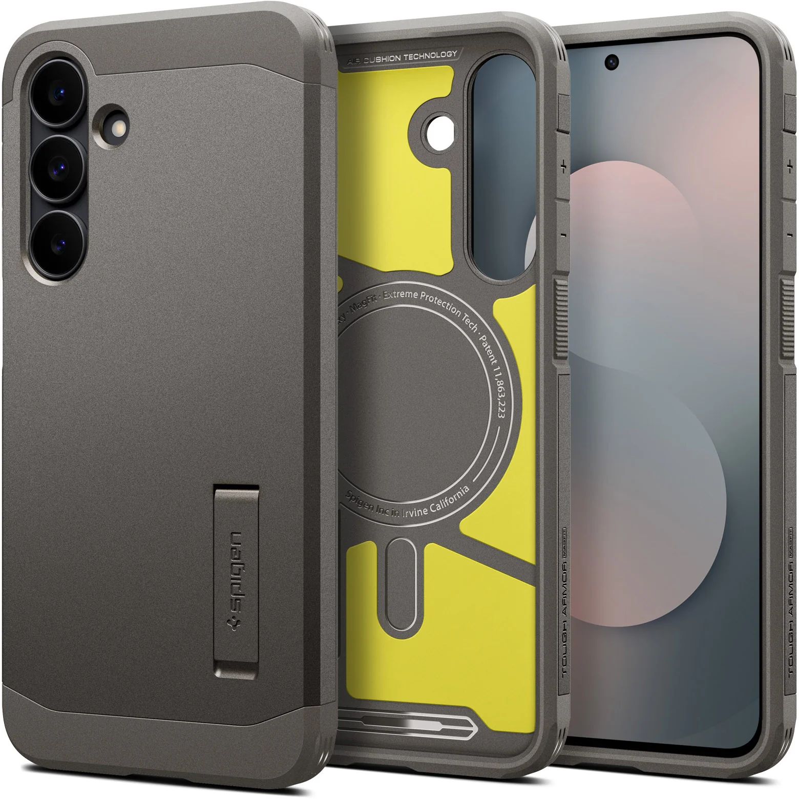Handyhülle für Galaxy S25 FE, Spigen Tough Armor Mag mit MagSafe, Grau - Image 2
