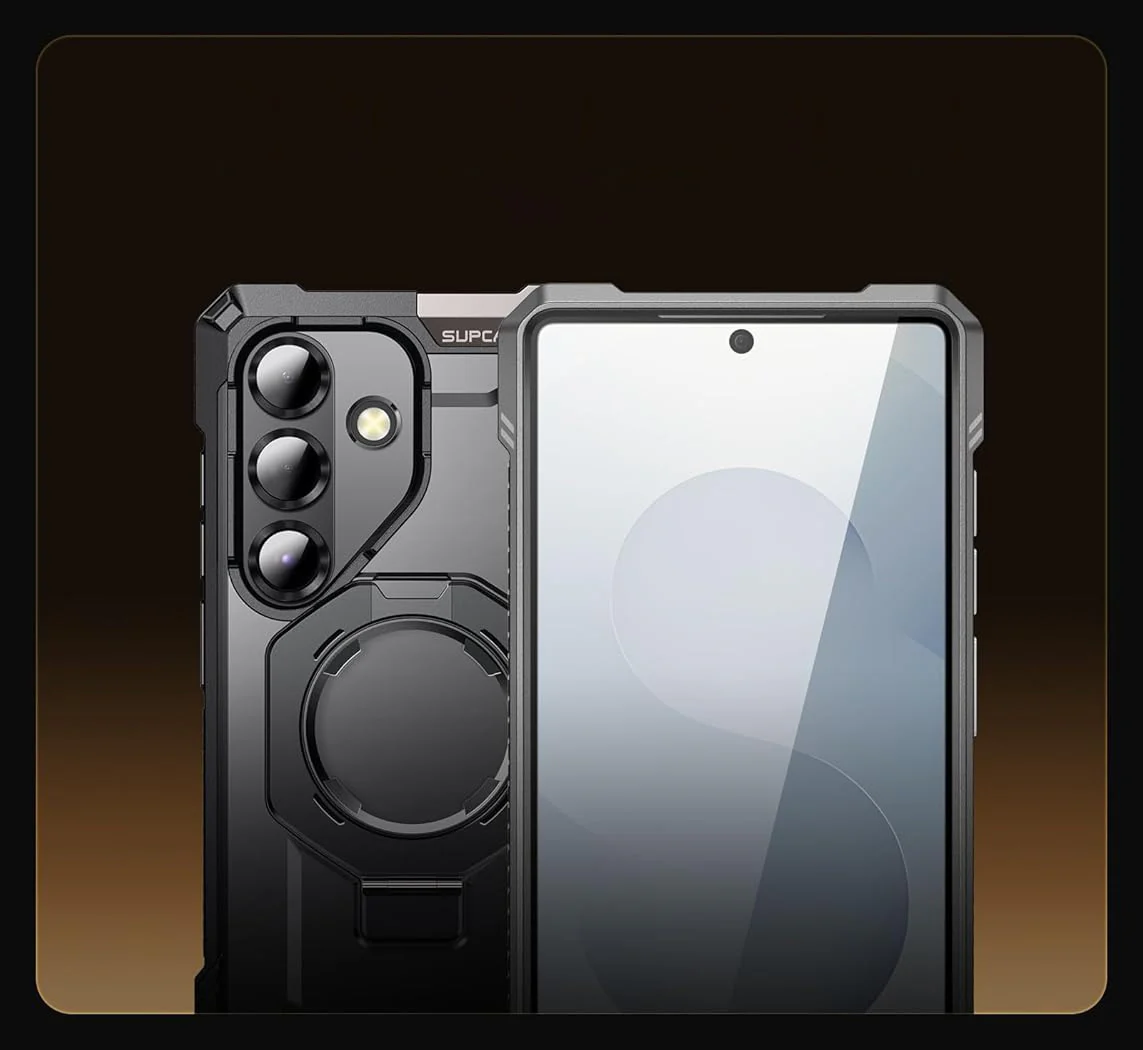 Handyhülle für Galaxy S25 FE, Supcase UB Grip Mag mit MagSafe, Schwarz-Transparent - Image 11