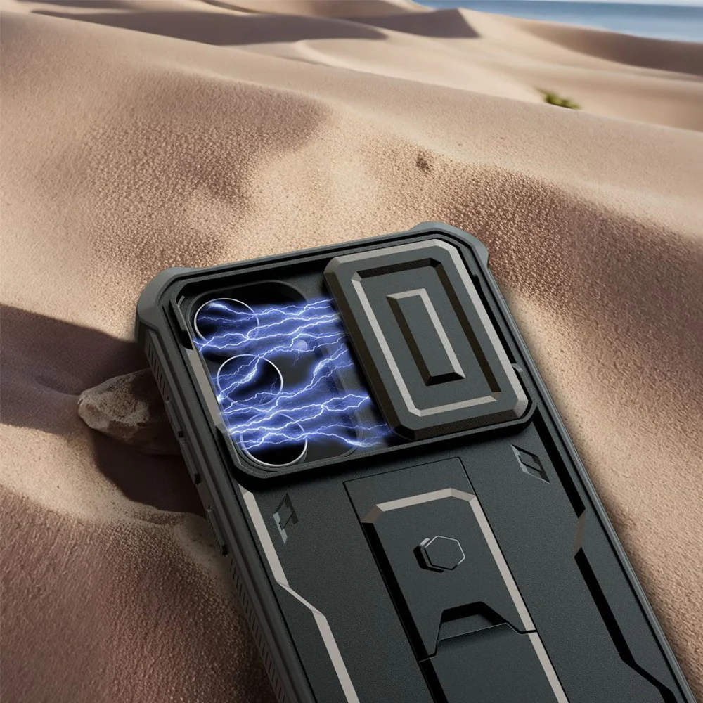 Handyhülle für Galaxy S25 FE, Tech-Protect Kevlar Cam Plus, Schwarz - Image 2