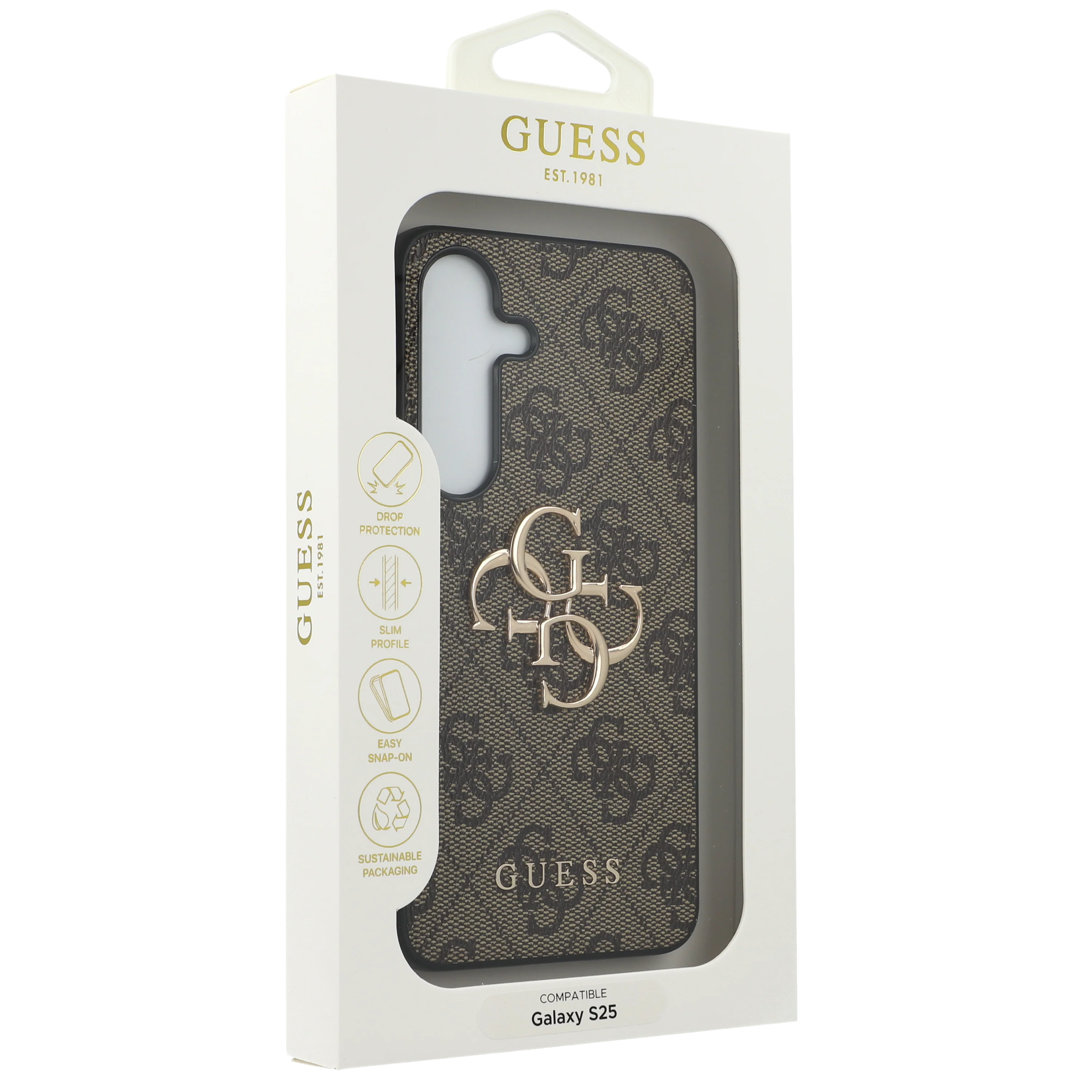 Handyhülle für Galaxy S25, Guess Hardcase 4G Big Metal Logo, Braun - Image 8