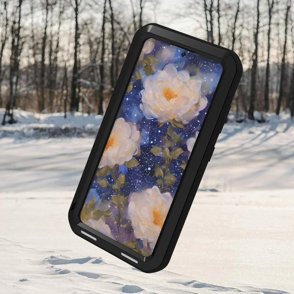 Handyhülle für Galaxy S25, Love Mei Powerful mit Glas, Schwarz - Image 11