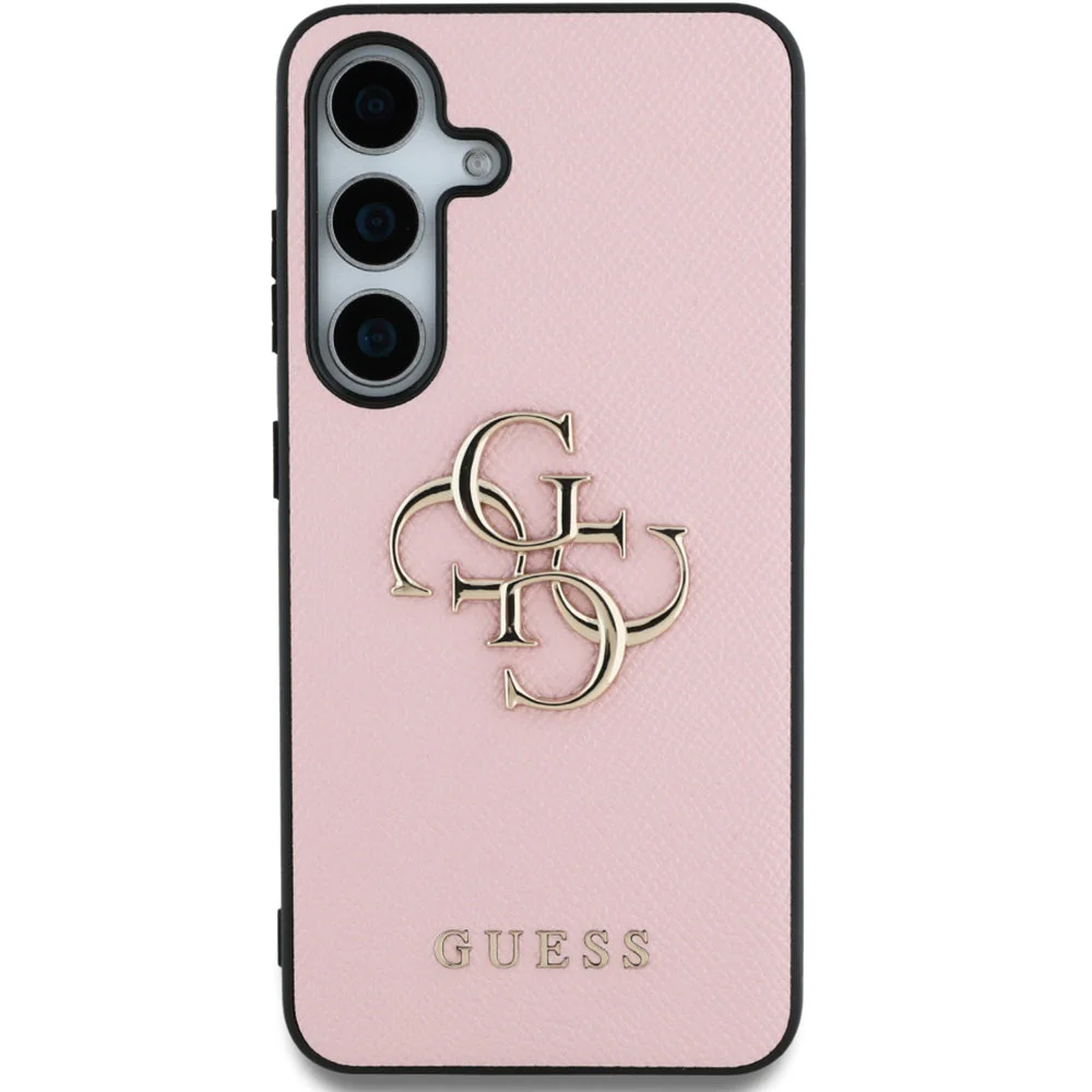 Handyhülle für Galaxy S25 Plus, Guess Grained Big 4G Small Classic Logo, Rosa - Image 3