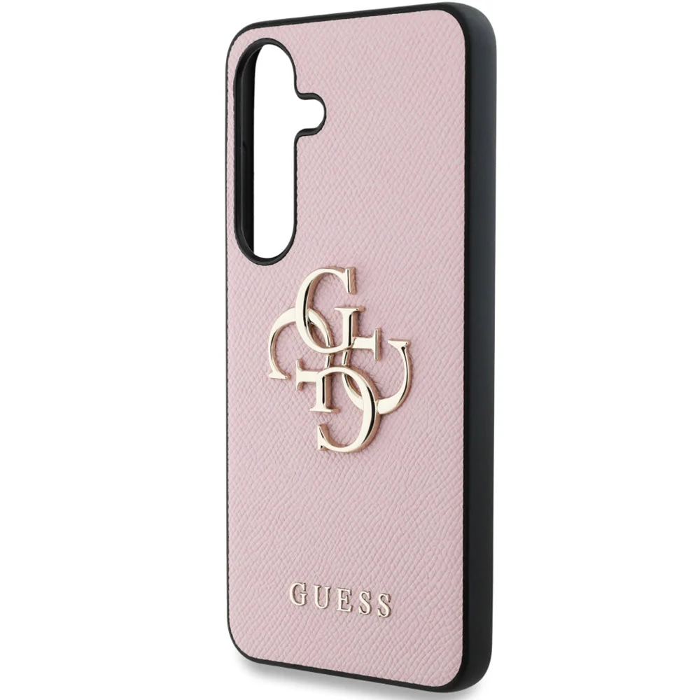Handyhülle für Galaxy S25 Plus, Guess Grained Big 4G Small Classic Logo, Rosa - Image 5