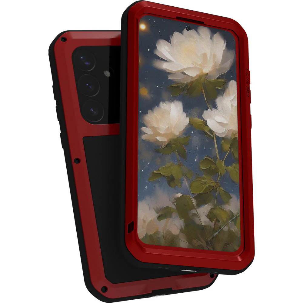 Handyhülle für Galaxy S25 Plus, Love Mei Powerful mit Glas, Rot - Image 3
