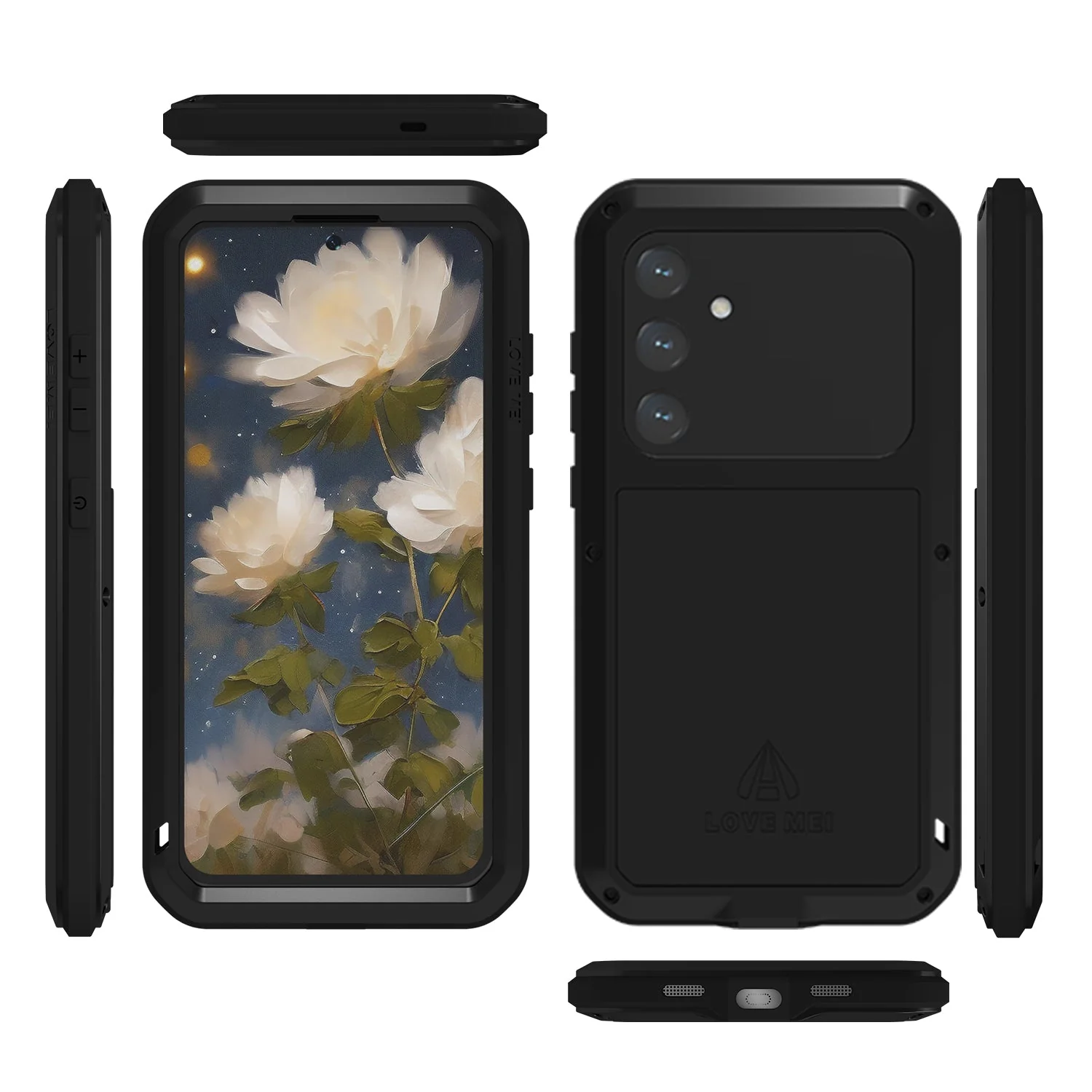 Handyhülle für Galaxy S25 Plus, Love Mei Powerful mit Glas, Schwarz - Image 2