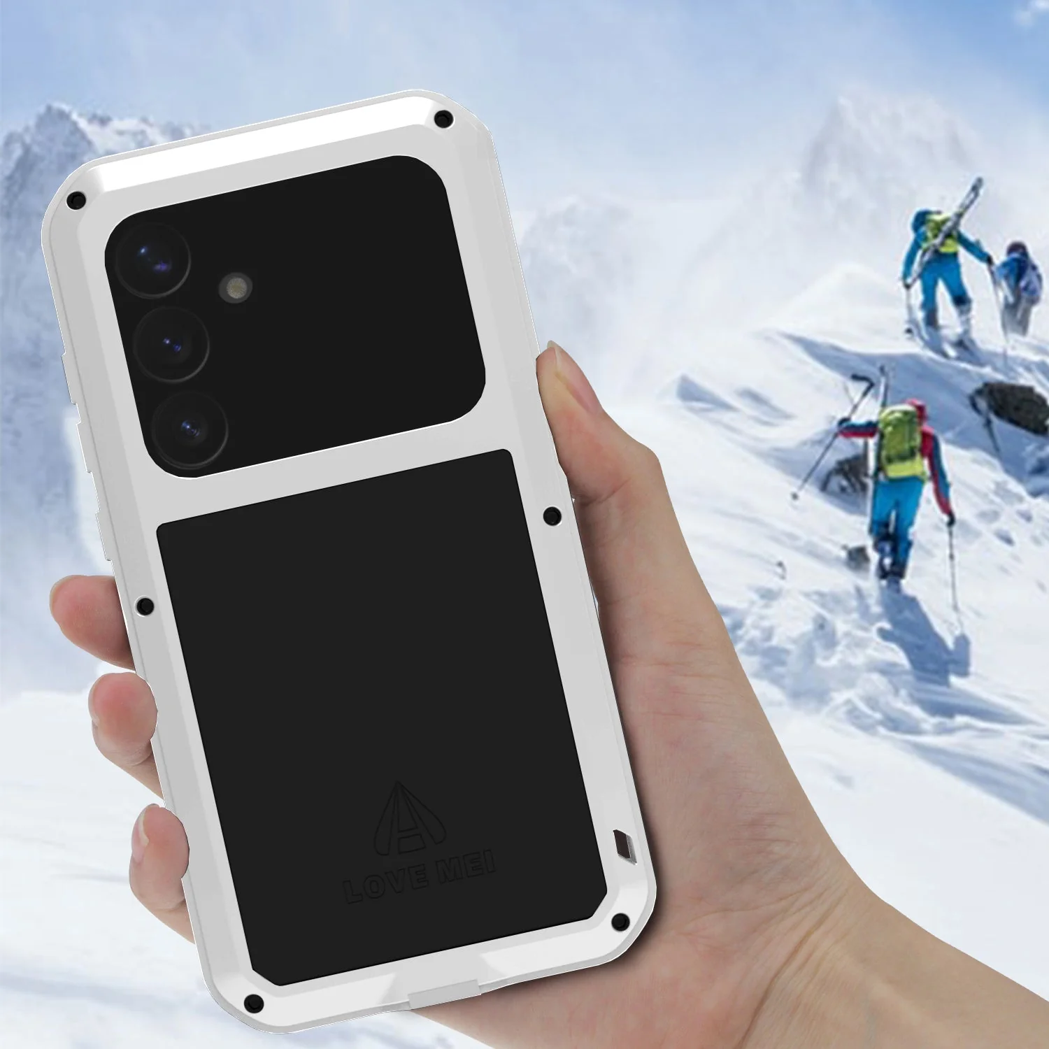 Handyhülle für Galaxy S25 Plus, Love Mei Powerful mit Glas, Silbern - Image 5
