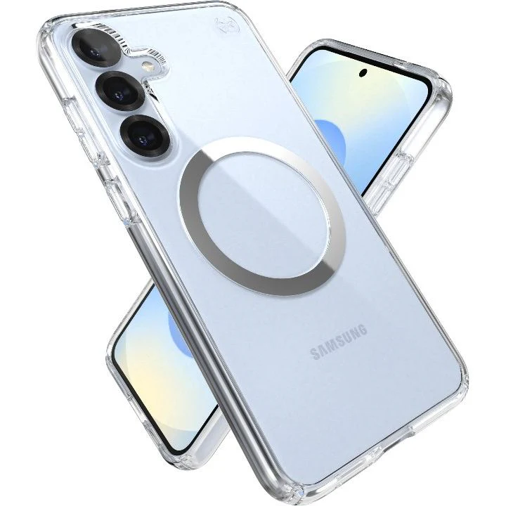 Handyhülle für Galaxy S25 Plus / S24 Plus, Speck Presidio Perfect-Clear mit MagSafe, Transparentes Chrom und Silbern - Image 8