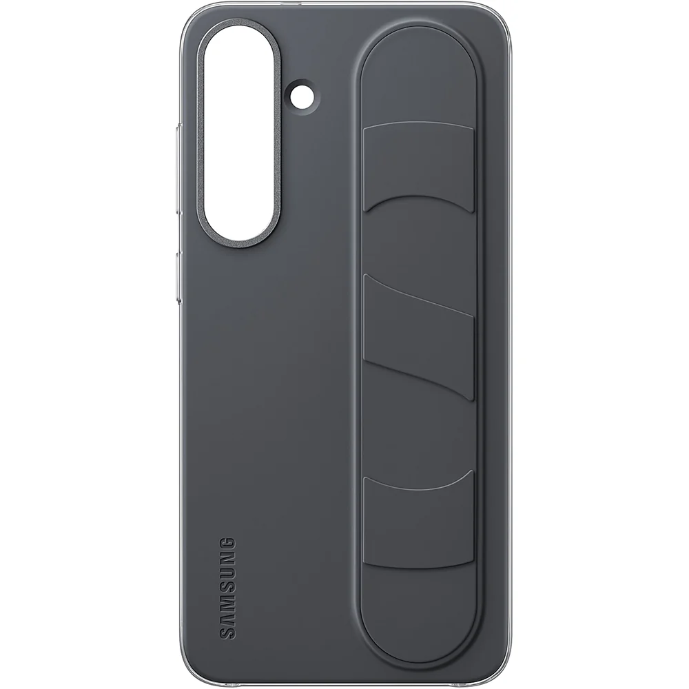 Handyhülle für Galaxy S25 Plus, Samsung Silicone Standing Grip Case, Schwarz - Image 5