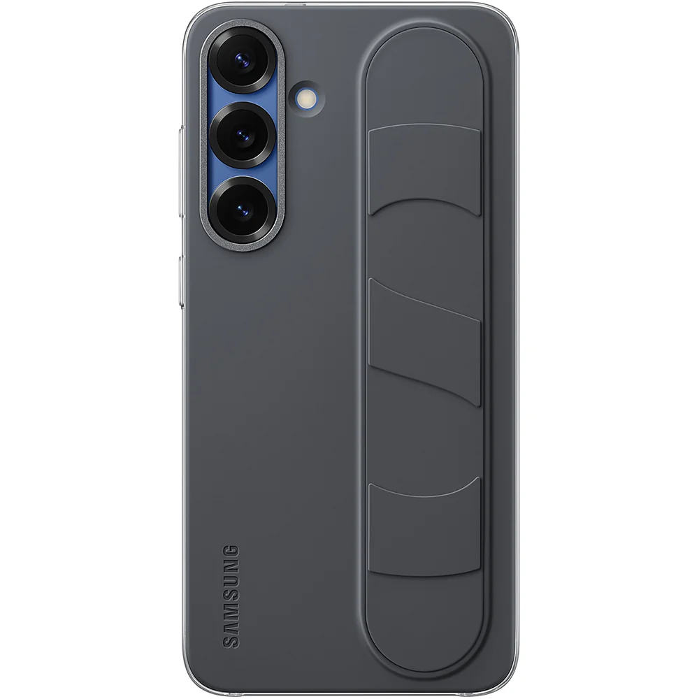 Handyhülle für Galaxy S25 Plus, Samsung Silicone Standing Grip Case, Schwarz - Image 6