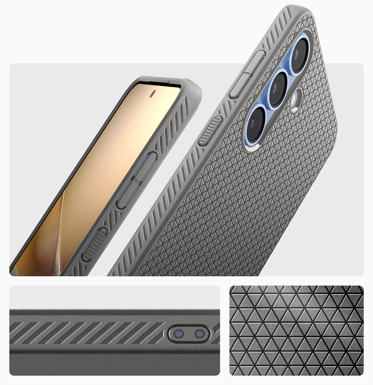 Handyhülle für Galaxy S25 Plus, Spigen Liquid Air, Grau - Image 2