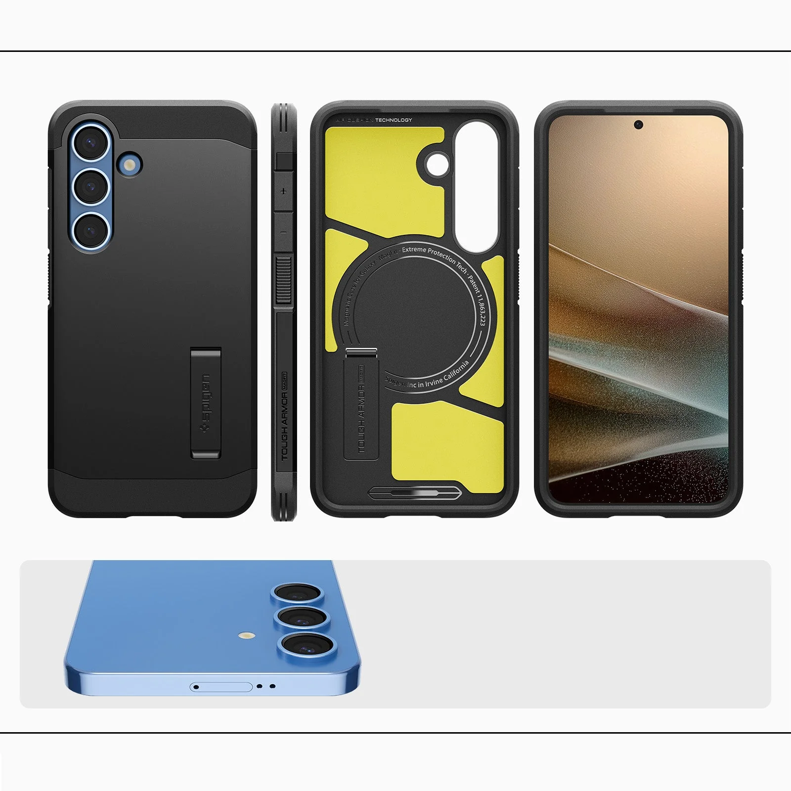 Handyhülle für Galaxy S25 Plus, Spigen Tough Armor Mag mit MagSafe, Schwarz - Image 17
