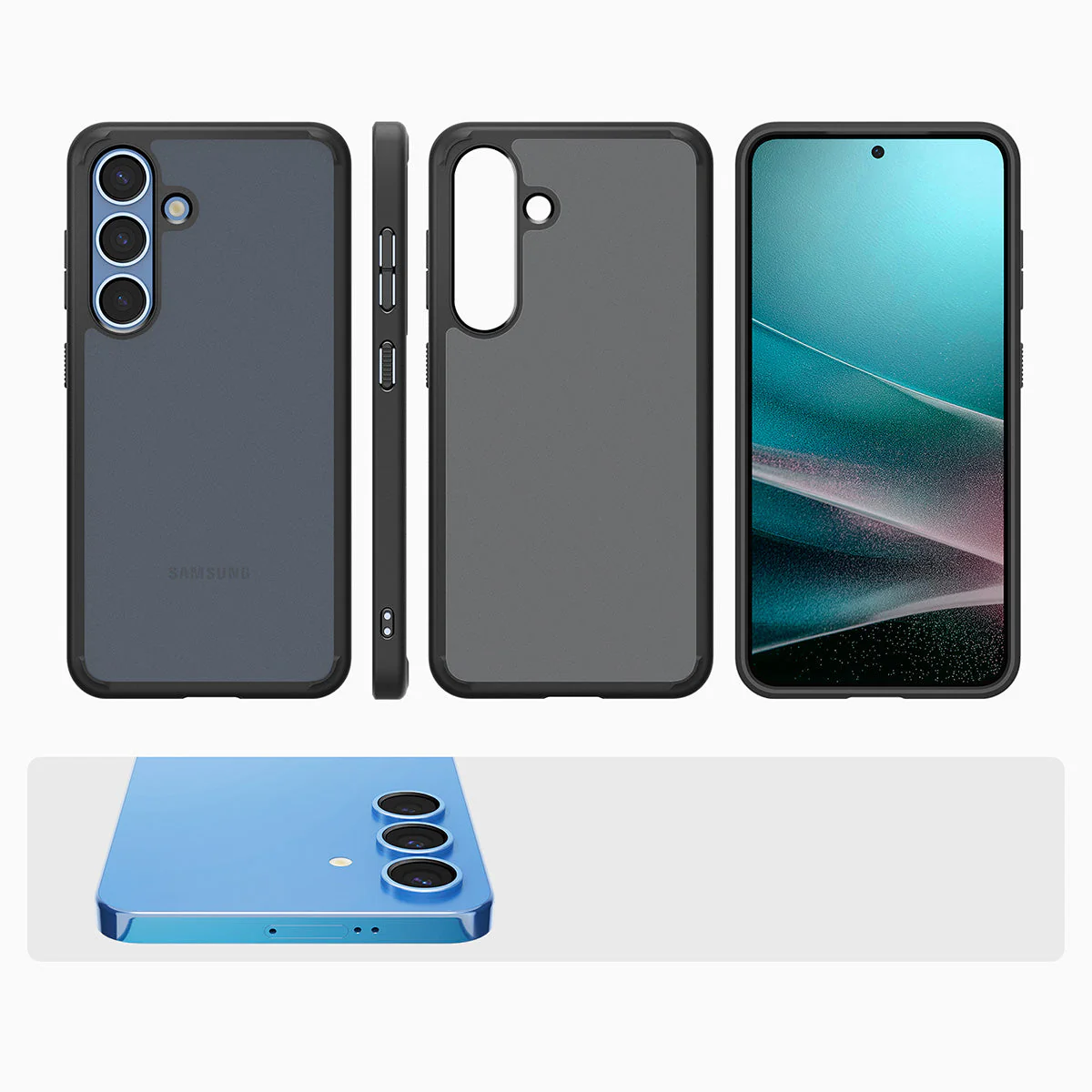 Handyhülle für Galaxy S25 Plus, Spigen Ultra Hybrid, Durchscheinend-Schwarz - Image 4