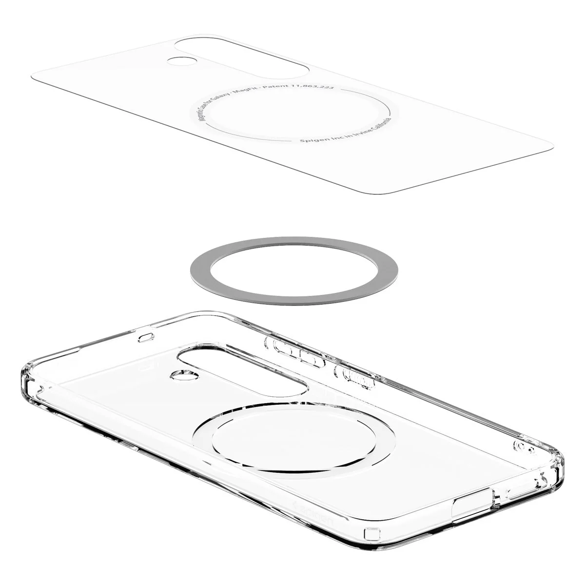 Handyhülle für Galaxy S25 Plus, Spigen Ultra Hybrid Mag mit MagSafe, Transparent-Weiß - Image 14