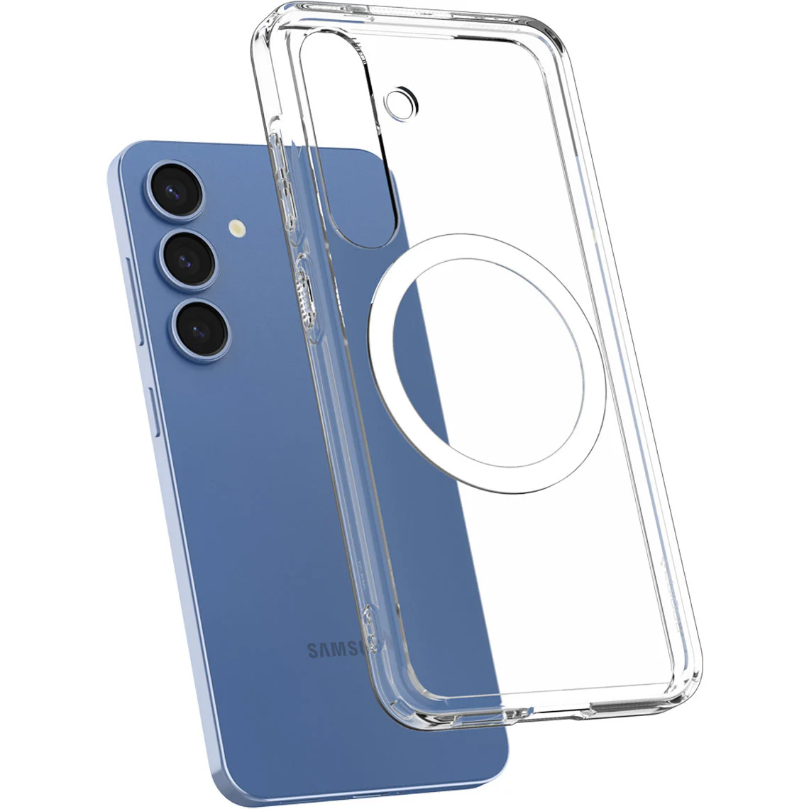 Handyhülle für Galaxy S25 Plus, Spigen Ultra Hybrid Mag mit MagSafe, Transparent-Weiß - Image 6