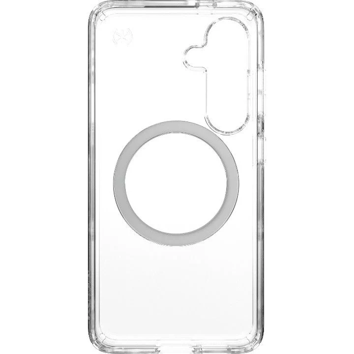 Handyhülle für Galaxy S25 / S24, Speck Presidio Perfect-Clear mit MagSafe, Transparentes Chrom und Silbern - Image 10