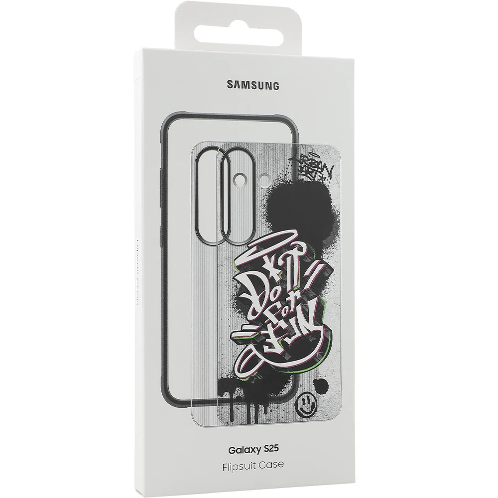 Handyhülle für Galaxy S25, Samsung FlipSuit, Schwarz mit auswechselbarem Einsatz - Image 9
