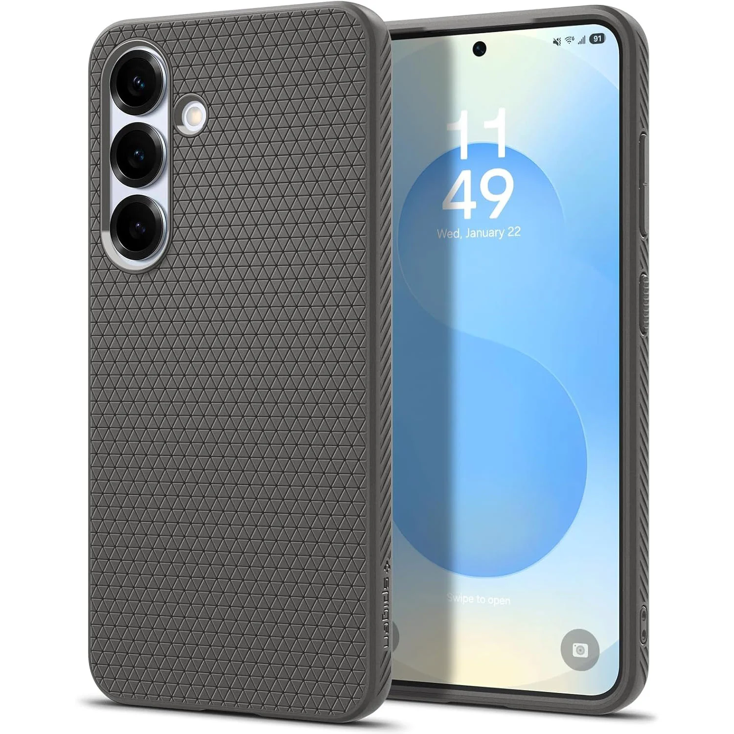 Handyhülle für Galaxy S25, Spigen Liquid Air, Grau