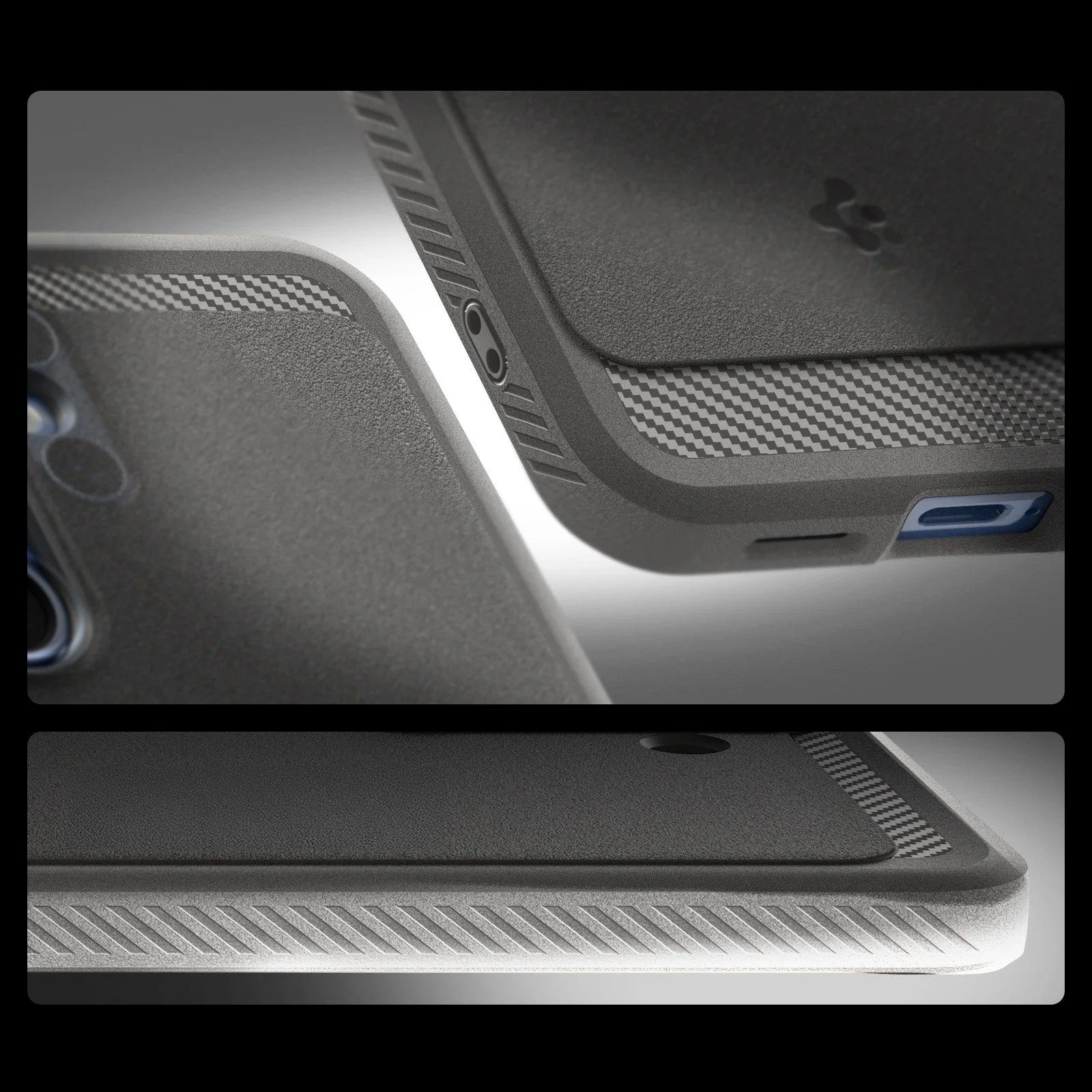 Handyhülle für Galaxy S25, Spigen Rugged Armor Mag mit MagSafe, Grau - Image 4