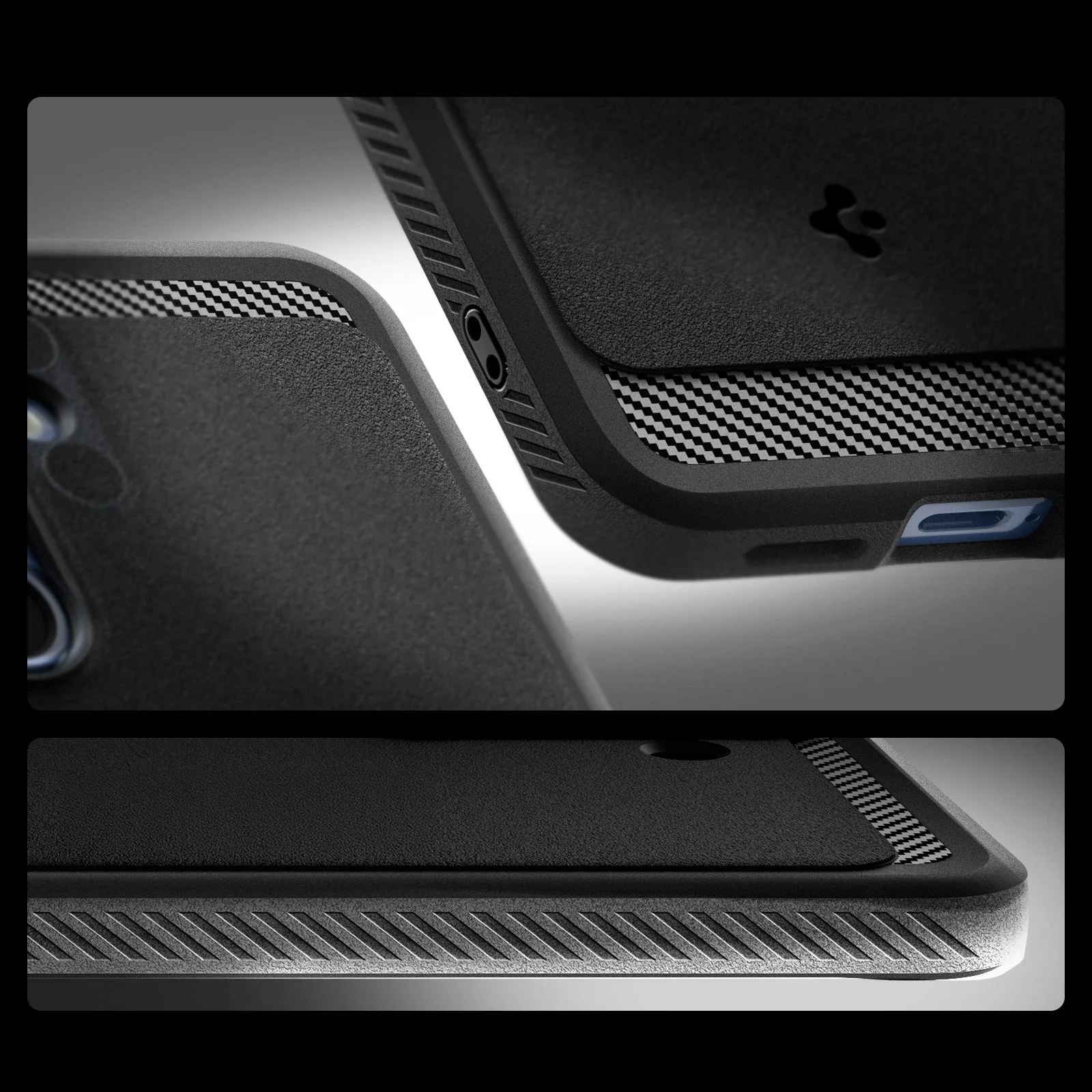 Handyhülle für Galaxy S25, Spigen Rugged Armor Mag mit MagSafe, Schwarz - Image 4