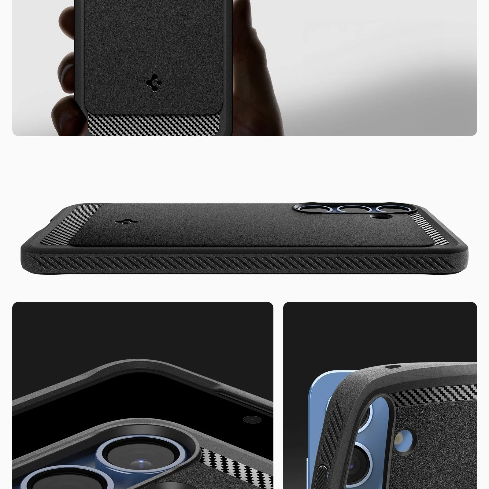 Handyhülle für Galaxy S25, Spigen Rugged Armor Mag mit MagSafe, Schwarz - Image 8