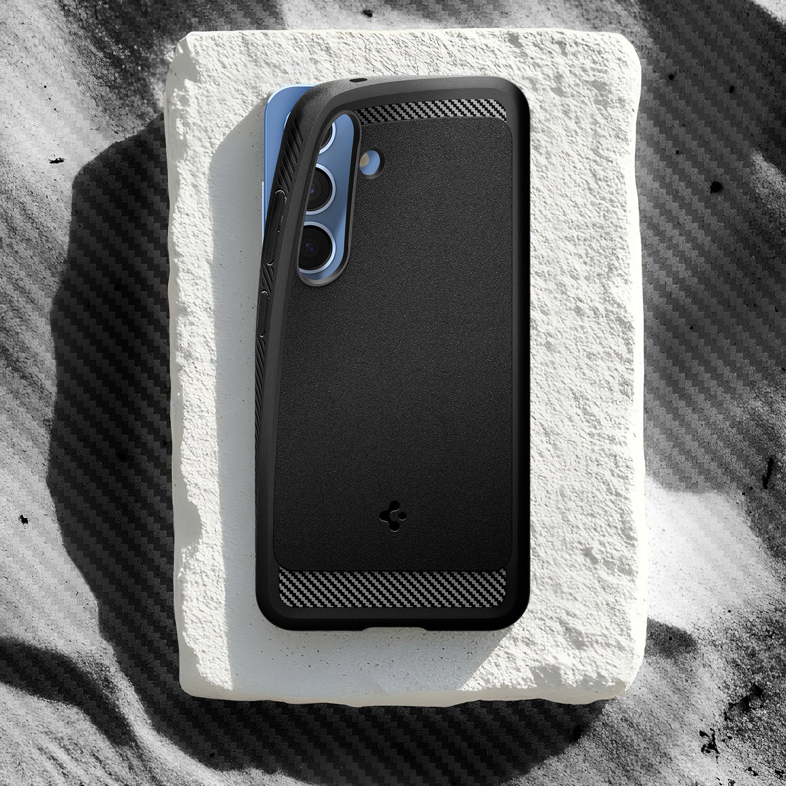 Handyhülle für Galaxy S25, Spigen Rugged Armor Mag mit MagSafe, Schwarz - Image 9
