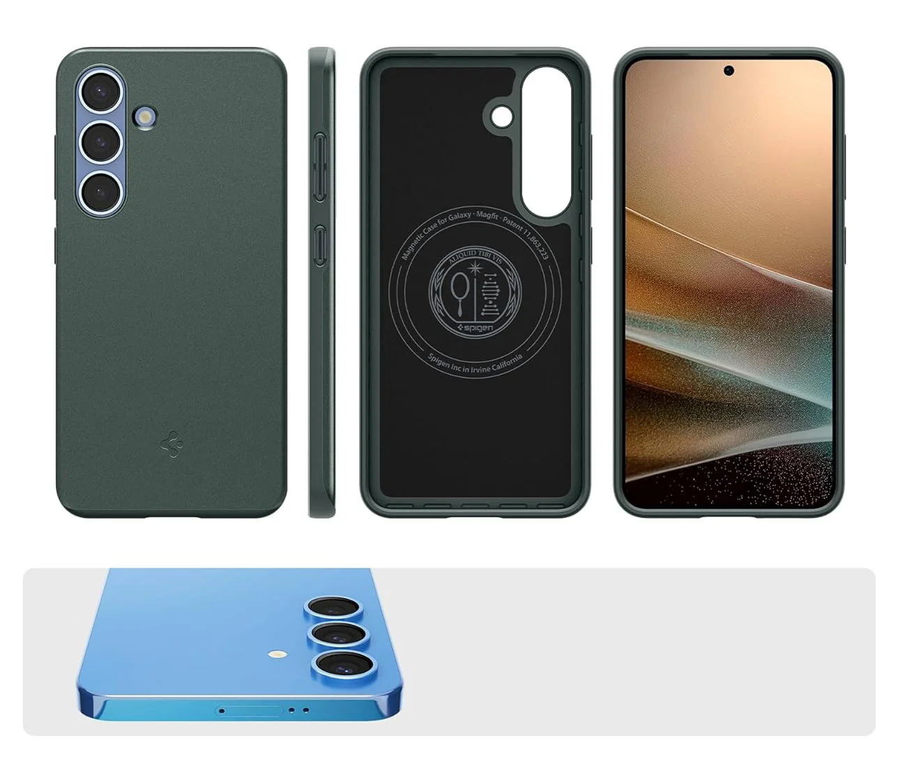 Handyhülle für Galaxy S25, Spigen Thin Fit Mag mit MagSafe, Grün - Image 12