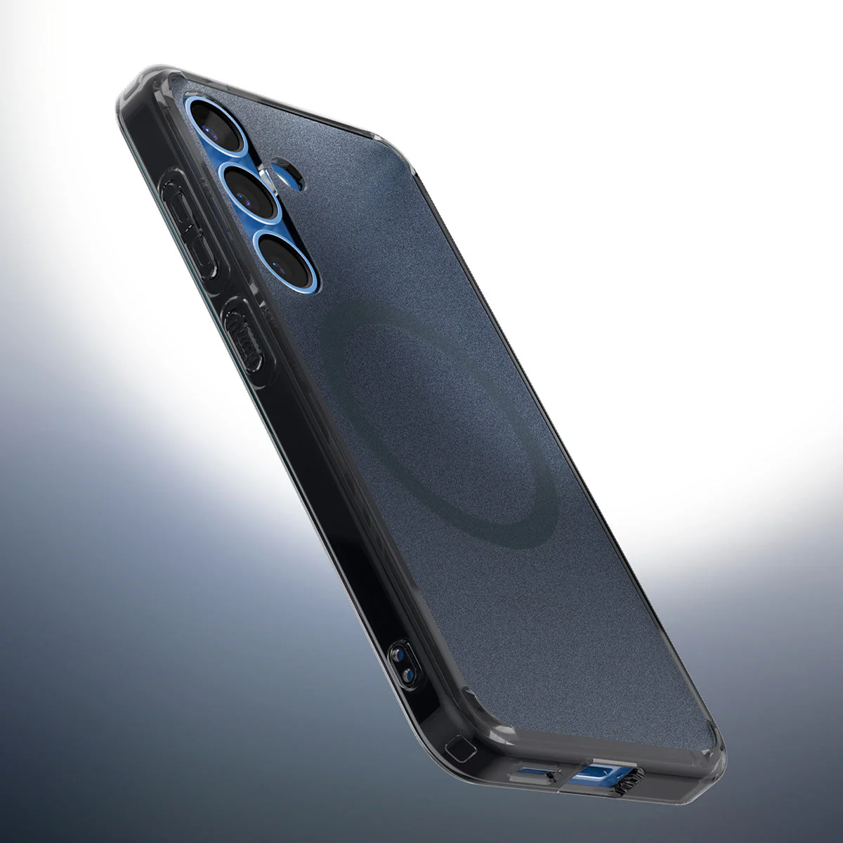 Handyhülle für Galaxy S25, Spigen Ultra Hybrid Mag mit MagSafe, Durchscheinend-Schwarz - Image 3