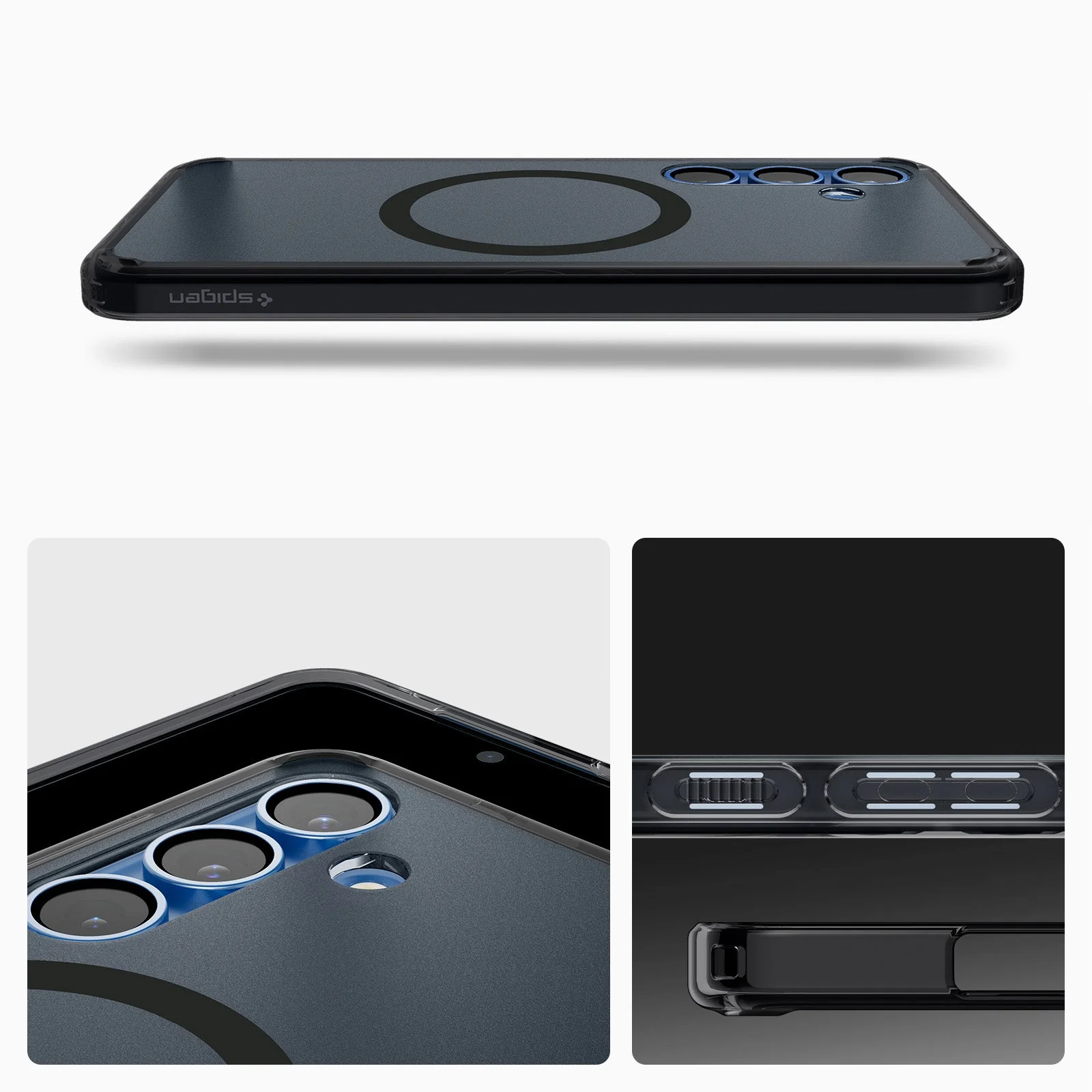 Handyhülle für Galaxy S25, Spigen Ultra Hybrid Mag mit MagSafe, Durchscheinend-Schwarz - Image 5