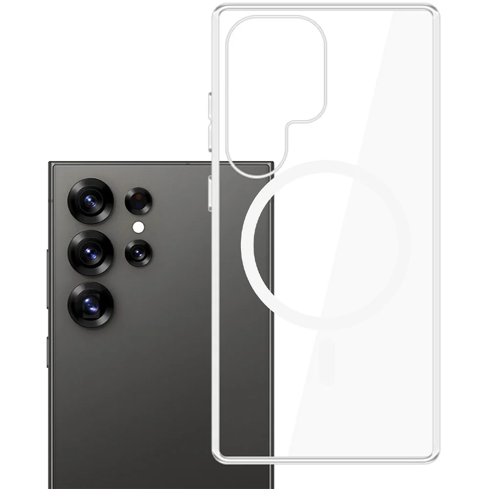 Handyhülle für Galaxy S25 Ultra, 3mk Clear MagCase mit MagSafe, Transparent-Weiß - Image 3